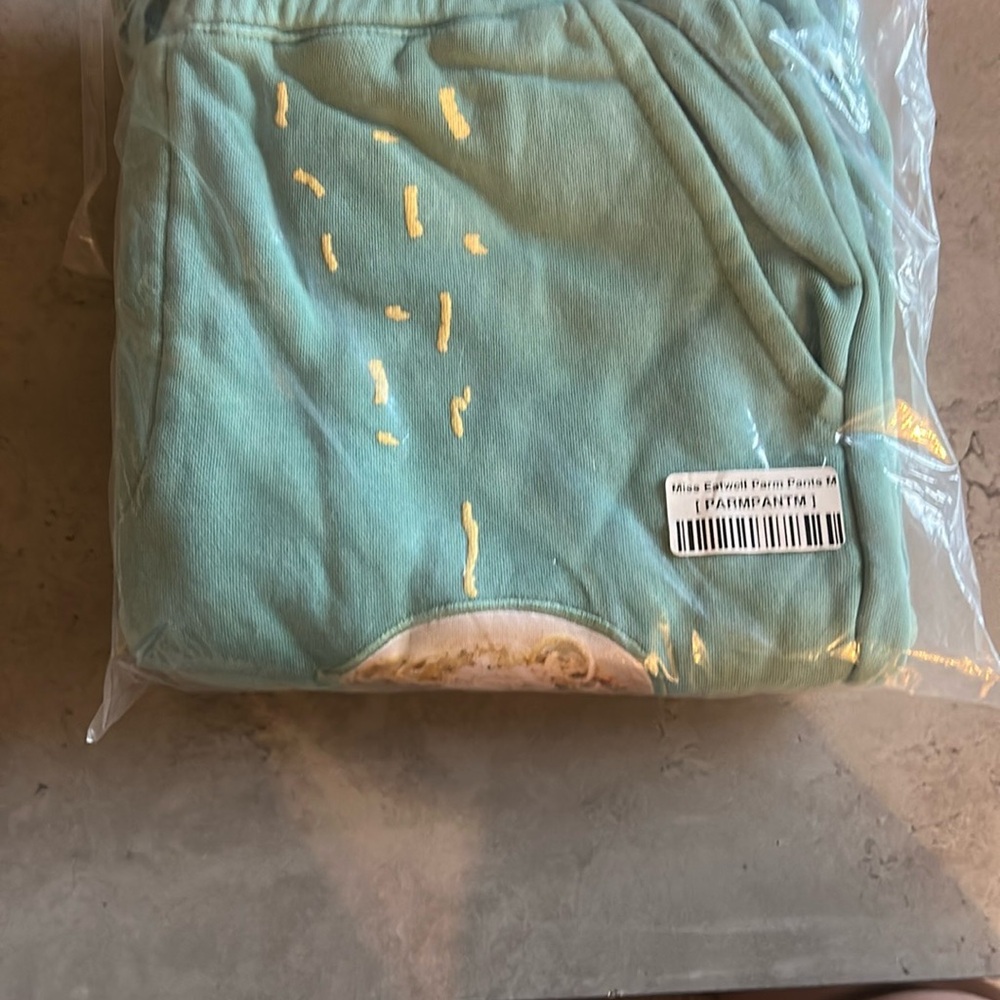 Teal Pants with Gold Accents
